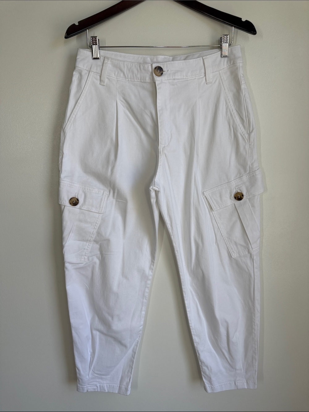 Anthropologie Amadi Laurie Cargo Harem Pants White - SP